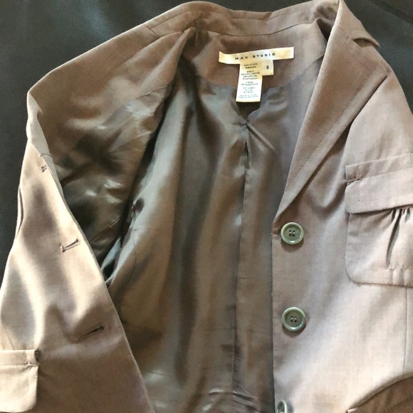 MAX STUDIO KHAKI TAN BLAZER, 6 💐 - Picture 7 of 9